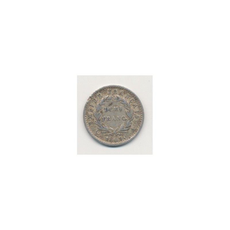 1/2 Franc Napoléon Empereur - 1809 A Paris