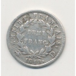 1/2 Franc Napoléon Empereur - 1810 D Lyon 2