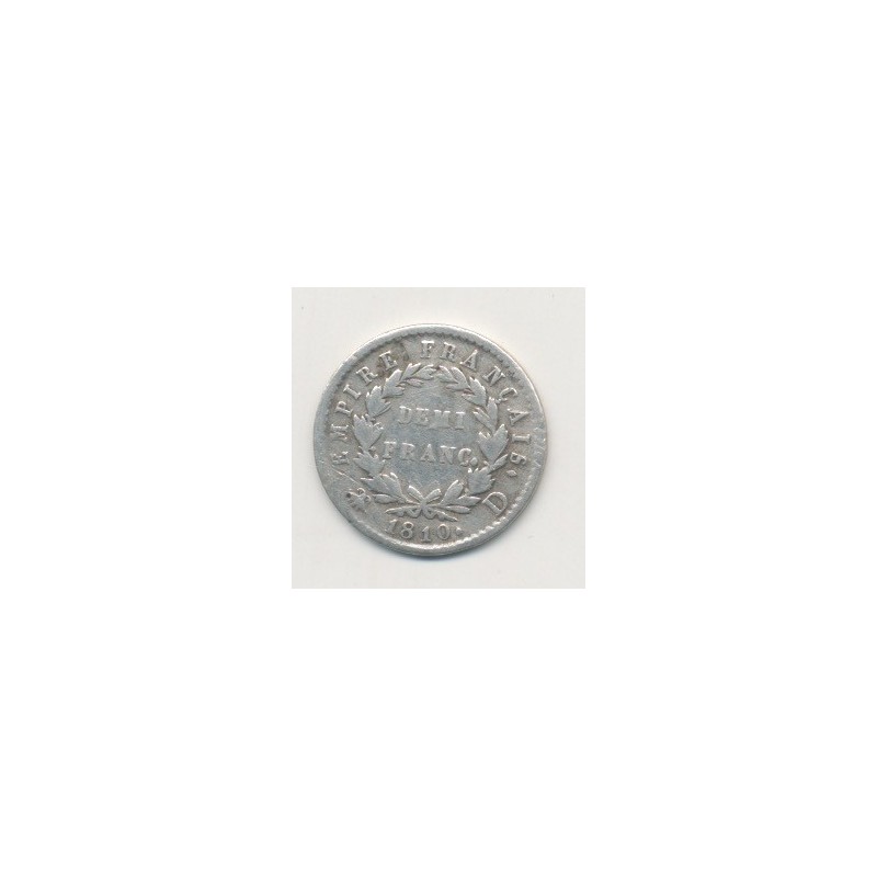1/2 Franc Napoléon Empereur - 1810 D Lyon