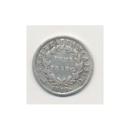 1/2 Franc Napoléon Empereur - 1810 D Lyon