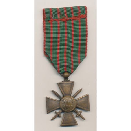 Médaille - Croix de guerre 1914-1917 - 2 étoiles bronze - ordonnance