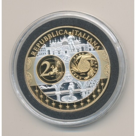 Médaille - 1ère frappe hommage Euro - Italie - Europa - cuivre argenté