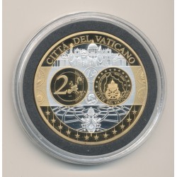 Médaille - 1ère frappe hommage Euro - Vatican - Europa - cuivre argenté