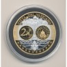 Médaille - 1ère frappe hommage Euro - Vatican - Europa - cuivre argenté