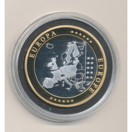 Médaille - 1ère frappe hommage Euro - Vatican - Europa - cuivre argenté