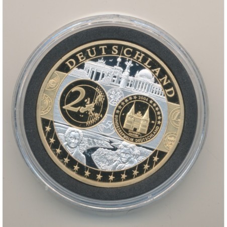 Médaille - 1ère frappe hommage Euro - Allemagne - Europa - cuivre argenté