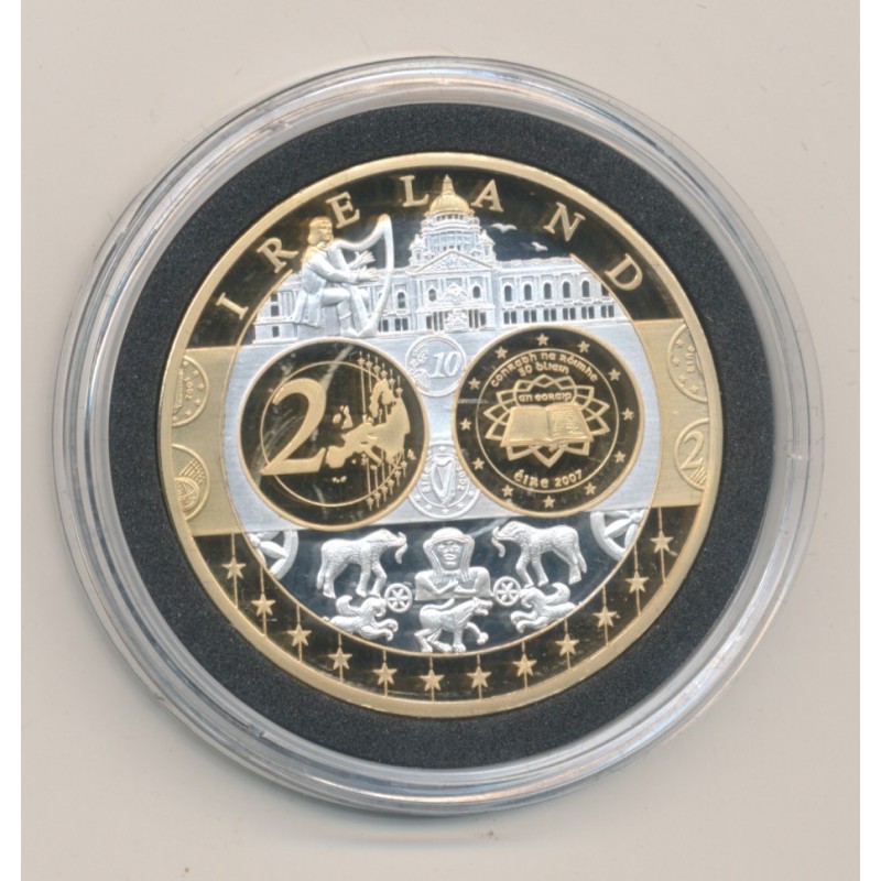 Médaille - 1ère frappe hommage Euro - Irlande - Europa - cuivre argenté