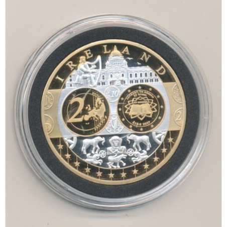 Médaille - 1ère frappe hommage Euro - Irlande - Europa - cuivre argenté