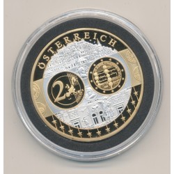 Médaille - 1ère frappe hommage Euro - Autriche - Europa - cuivre argenté