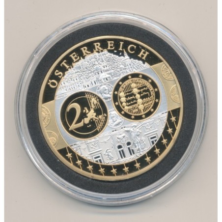 Médaille - 1ère frappe hommage Euro - Autriche - Europa - cuivre argenté