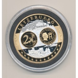 Médaille - 1ère frappe hommage Euro - Luxembourg - Europa - cuivre argenté