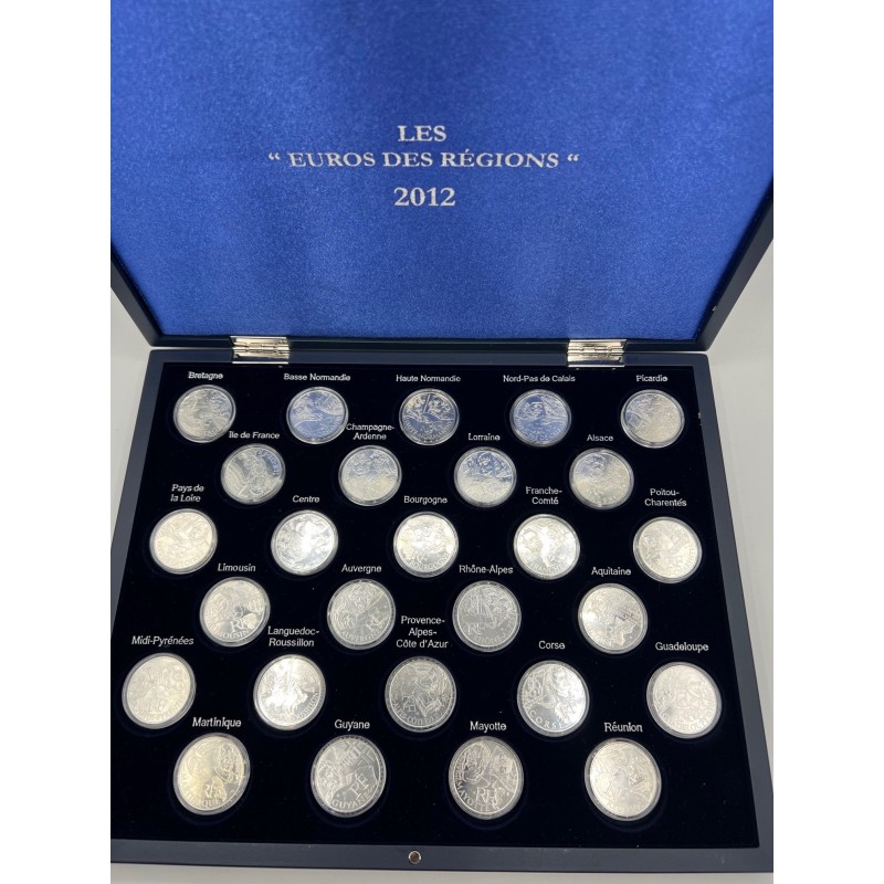 Coffret 27 monnaies - 10 Euro des Régions 2012 - argent