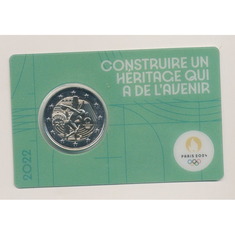 2 Euro 2022 - JO Paris 2024 - coincard vert