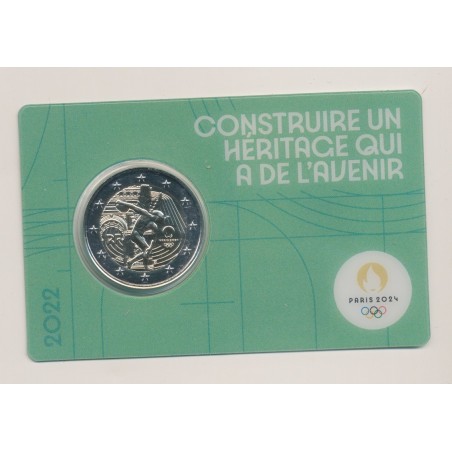 2 Euro 2022 - JO Paris 2024 - coincard vert