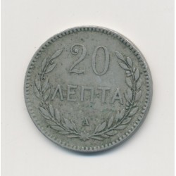 Crète - 20 Lepta 1900 A - cupronickel - TTB 2