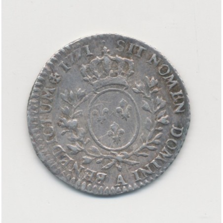 Louis XV - 1/10 écu à la vieille tête - 1771 A Paris - TTB/TTB+