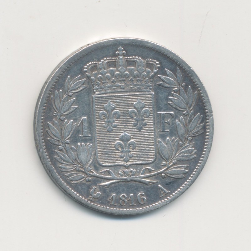 Louis XVIII - 1 Franc 1816 A Paris - TTB+