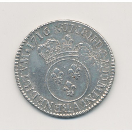 Louis XV - 1/2 Écu vertugadin - 1716 A Paris - TTB+