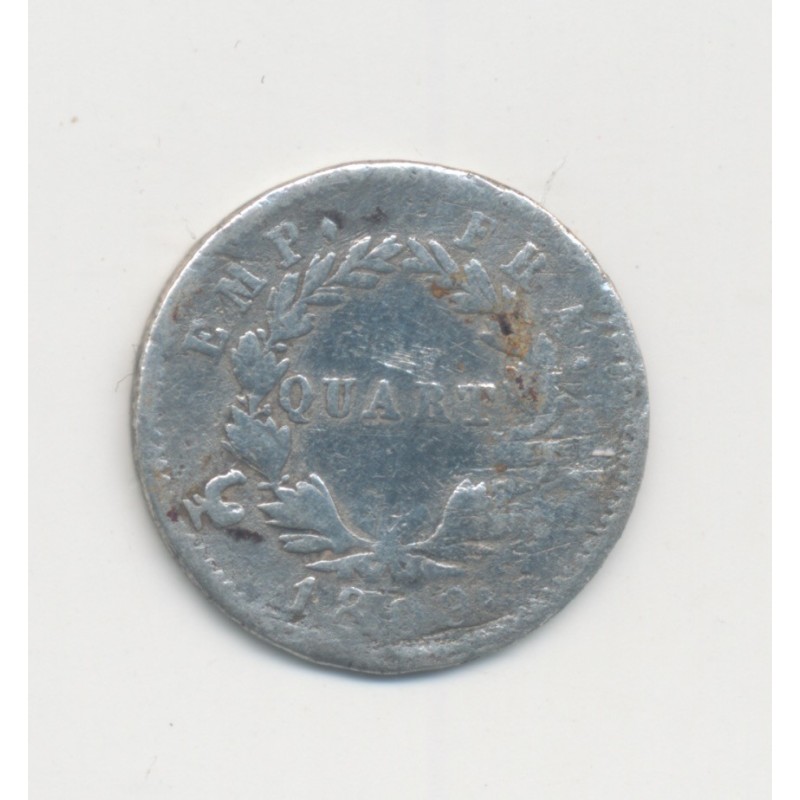 1/4 Franc - 1809 A Paris - Napoléon empereur - Tête laurée - B