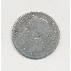50 centimes Napoléon III - 1865 A Paris - Tête laurée - TB