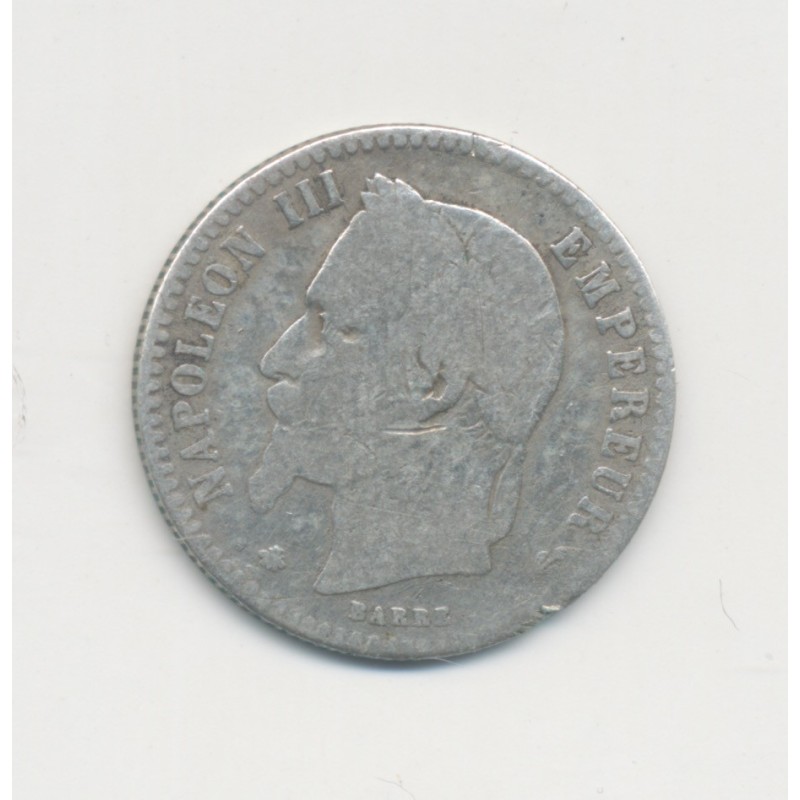 50 centimes Napoléon III - 1865 A Paris - Tête laurée - TB
