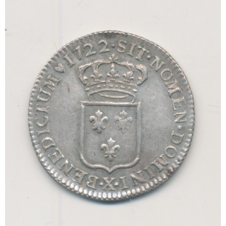 Louis XV - 1/3 écu de France - 1722 X Amiens - SUP+