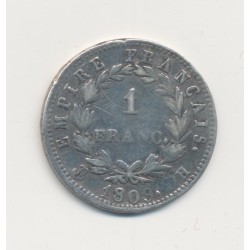 Napoléon empereur - 1 Franc - 1809 H La Rochelle - TB+ 2