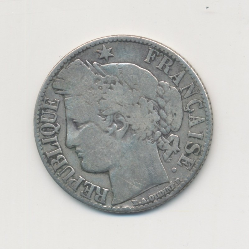 Cérès - 1 Franc - 1872 K Bordeaux - TB