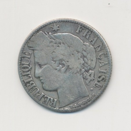 Cérès - 1 Franc - 1872 K Bordeaux - TB