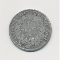 Cérès - 1 Franc - 1872 K Bordeaux - TB 2