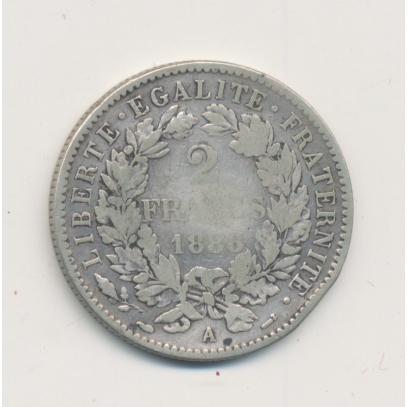 Cérès - 2 Francs - 1888 A Paris - avec légende - TB