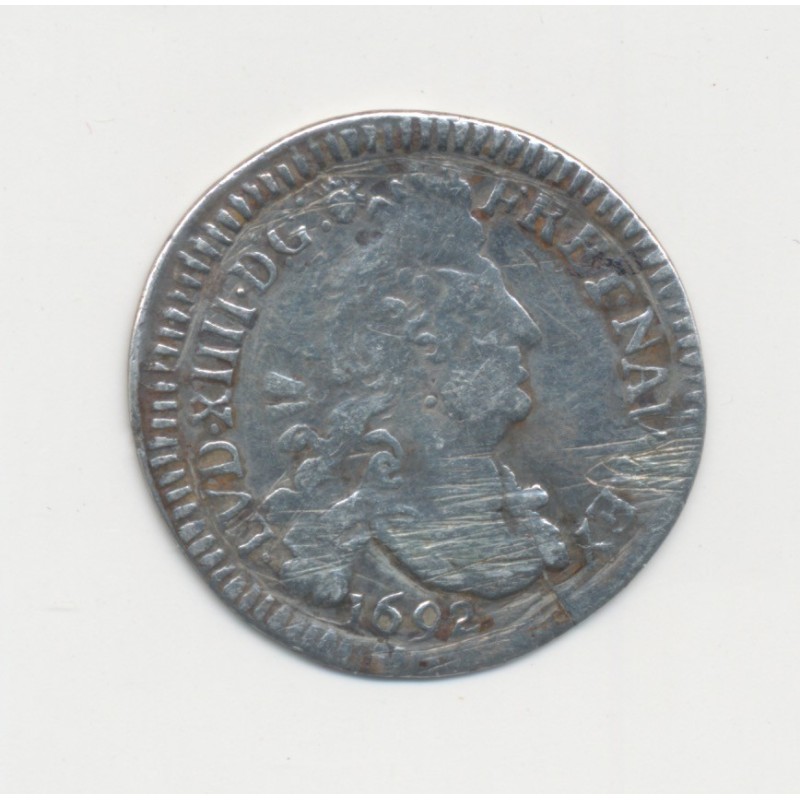 Louis XIV - 4 Sols aux 2L - 1692 K Bordeaux - TB+