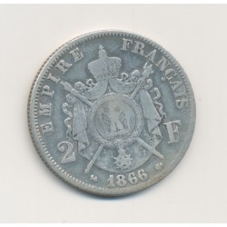 Napoléon III - Tête laurée - 2 Francs - 1866 K Bordeaux - TB 2