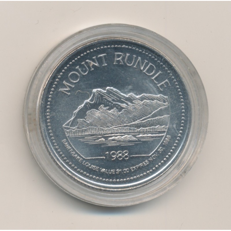 Canada - 1 Dollar 1988 - Mount rundle - token - nickel - FDC
