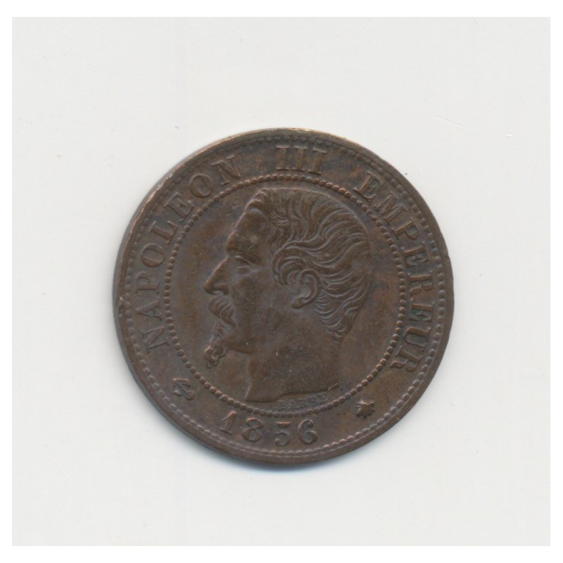 1 Centime Napoléon III - Tête nue - 1856 BB Strasbourg - TB