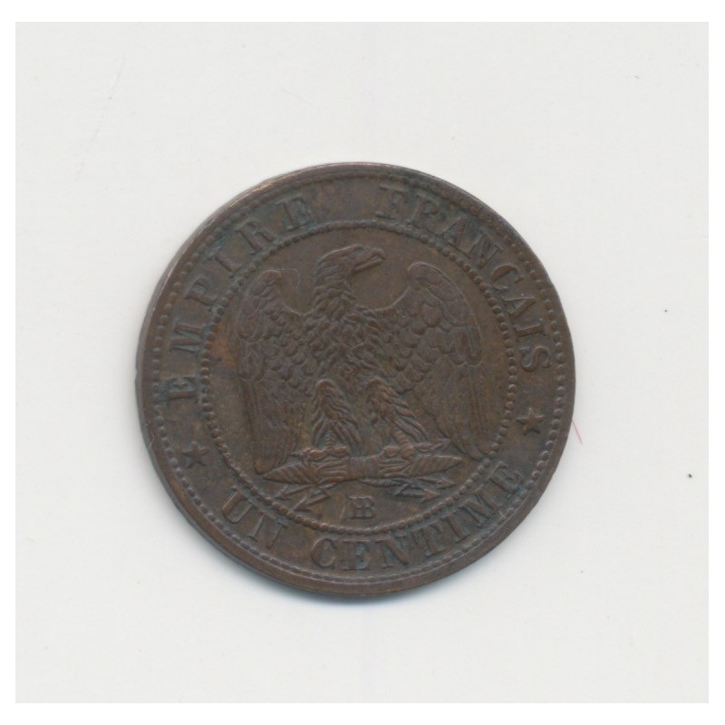 1 Centime Napoléon III - Tête nue - 1856 BB Strasbourg - TB