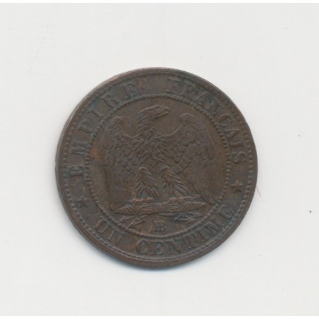 1 Centime Napoléon III - Tête nue - 1856 BB Strasbourg - TB