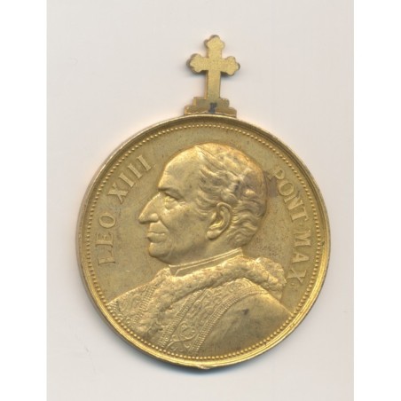 Médaille - Noces d'or Léon XIII - cuivre doré - SUP