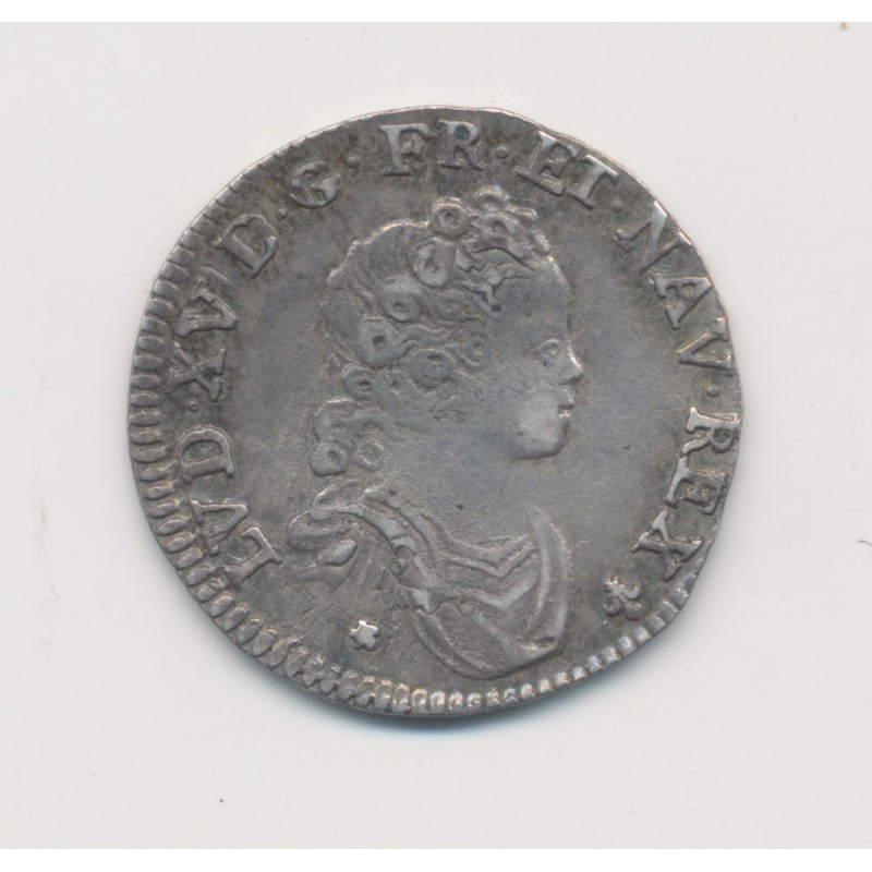 Louis XV - 1/10 écu vertugadin - 1716 K Bordeaux - TTB+