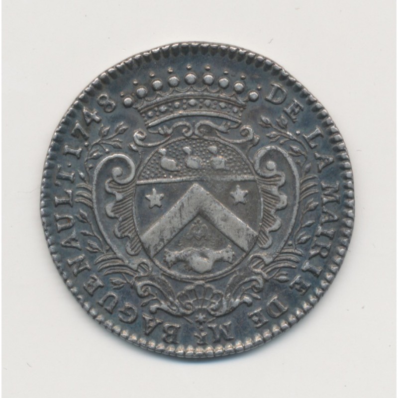 Jeton - Orléanais - Gabriel Baguenault - 1748 - argent - TTB