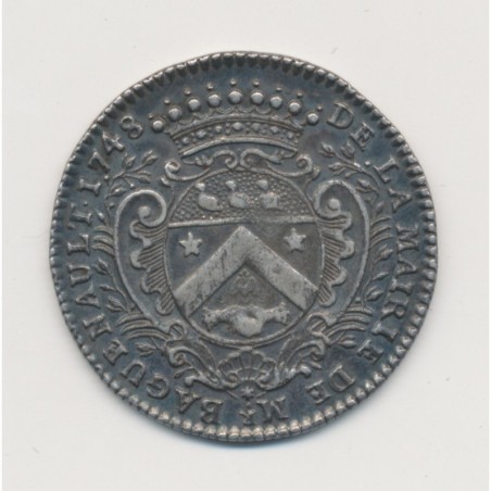 Jeton - Orléanais - Gabriel Baguenault - 1748 - argent - TTB