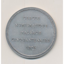 Médaille - Cercle numismatique d'Alsace - cinquantenaire - 1975 - argent - SPL 2