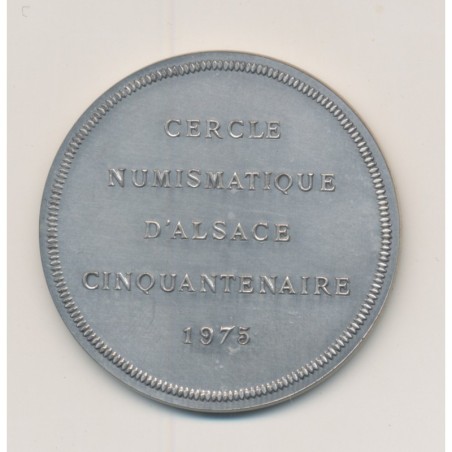 Médaille - Cercle numismatique d'Alsace - cinquantenaire - 1975 - argent - SPL