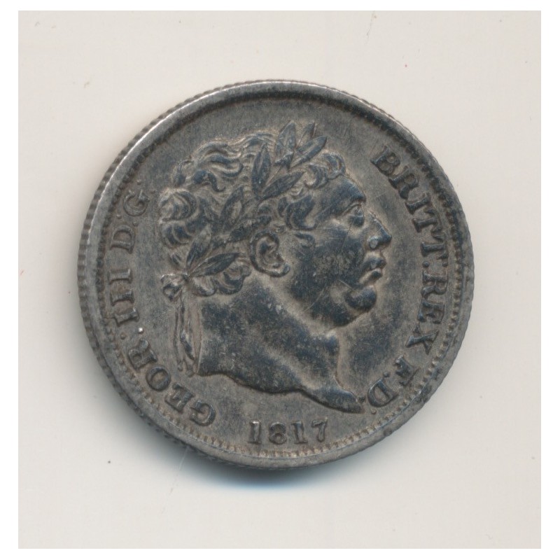 Angleterre - Shilling 1817 - George III - argent - TTB+