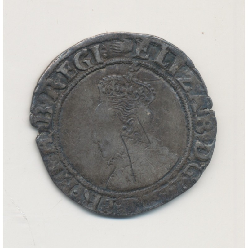 Angleterre - Shilling Elisabeth I - argent - B/TB