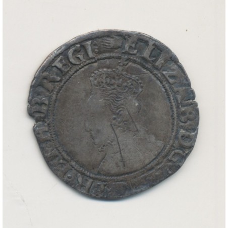 Angleterre - Shilling Elisabeth I - argent - B/TB