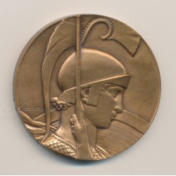 Médaille Maçonnique - Loge Athéna 1984 - les amis triomphants - GODF - 50mm - bronze - SPL