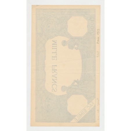 Billet publicitaire - 1000 Francs Fac similé