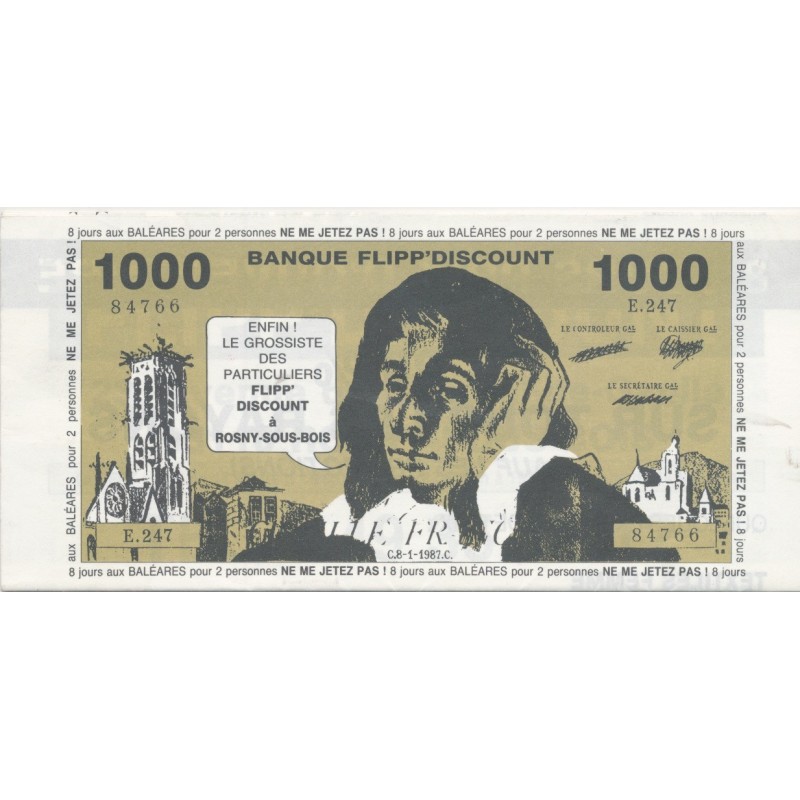 Billet publicitaire/prospectus - 1000 Francs Pascal