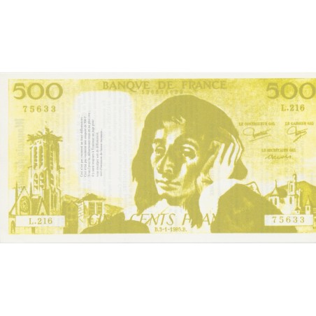 Billet publicitaire - 500 Francs Pascal - monnaie de singe